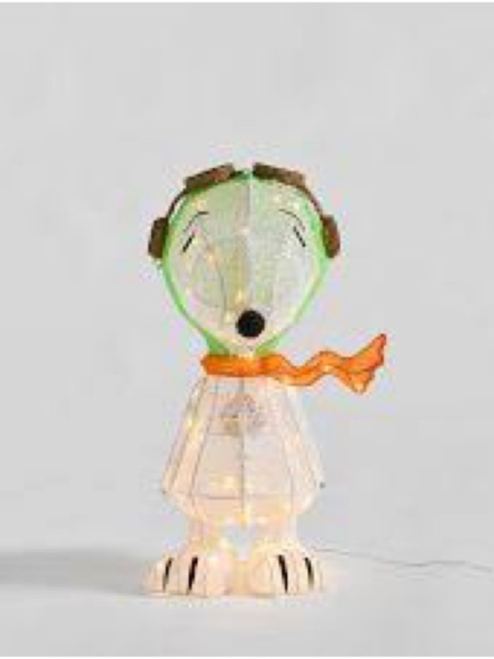 Pottery Barn Great Pumpkin Pilot Snoopy Lit Decor BNIB